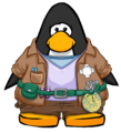 The Puffle Trainer Outfit on a player card.