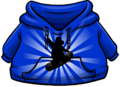 Blue Hoodie with a snowboarder