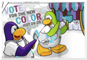 An ad in the newspaper about the color vote.