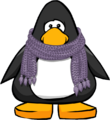The Lavender Knit Scarf on a player card.