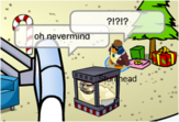 Oh no! An invisible penguin doesn't want me to mind!!