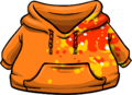 Orange Hoodie with black dots