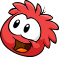 A Red Puffle.