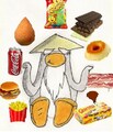 Now you know why he's so fat.