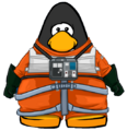 The X-wing Pilot Costume on a player card.