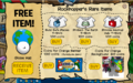 Rockhopper's Rare Items Catalog (The free item, the Globe Hat, kind of looks weird)