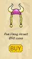 The Pink Viking Helmet in a catalog.