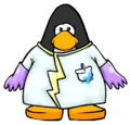 The Rad Scientist Costume on a player card.