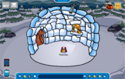 An example of an igloo with the storm behind it at the Halloween Party 2010.