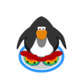 The Rainbow Puffle Slippers in-game.