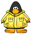 The Yellow Winter Jacket on a player card.