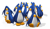 3D Artwork of penguins.