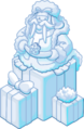 Merry Walrus Snow Sculpture