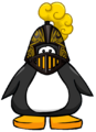 The Knightly Helmet on a player card.