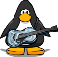 The Oil Slick Guitar on a player card.