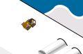 Penguins racing on Toboggans.