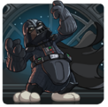 Darth Herbert's Costume on a Player Card.