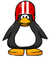The Red Football Helmet on a player card.