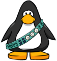 The Puffle Care Sash on a player card