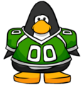 The Green Football Jersey on a player card.