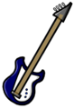 Blue Electric Bass.