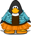 The Downtown Dress on a player card.
