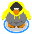 The Yellow and Black Two-tone Hoodie in game.