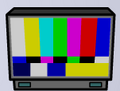 A Test Pattern on a Big-Screen TV.